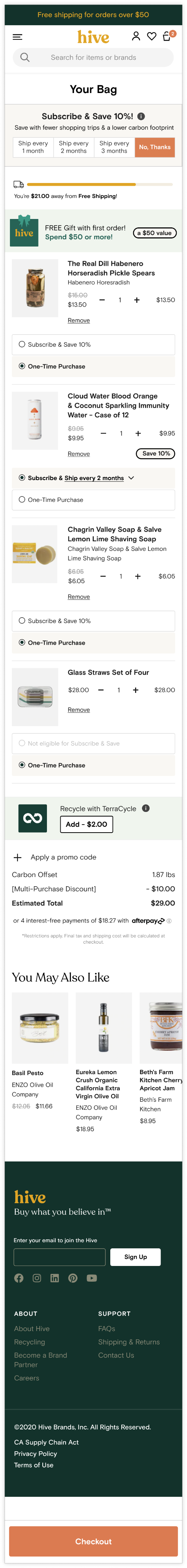 Redesigned Hive product tile controls