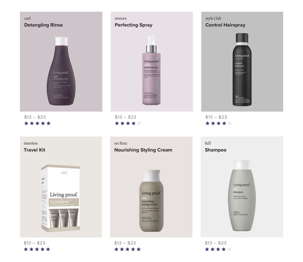 Living Proof research and product exploration