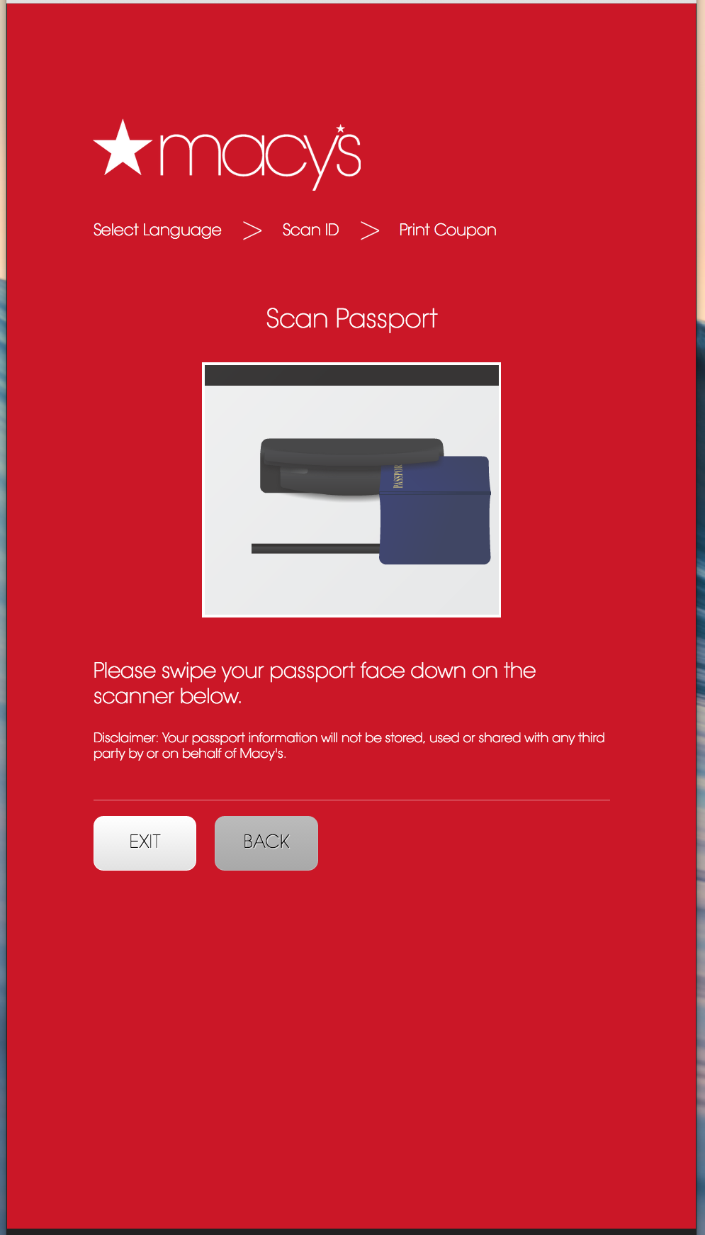 Document scanner guidance screen