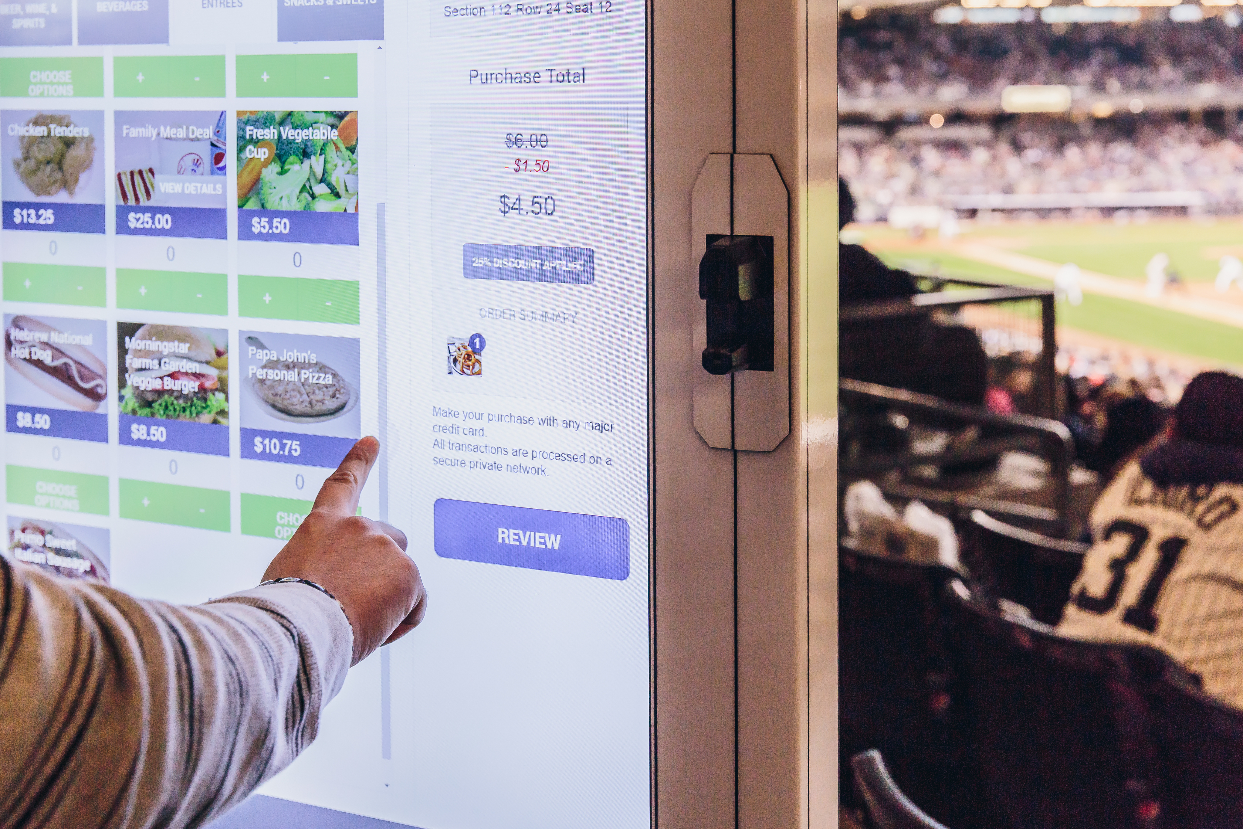 Yankee Stadium kiosk screens